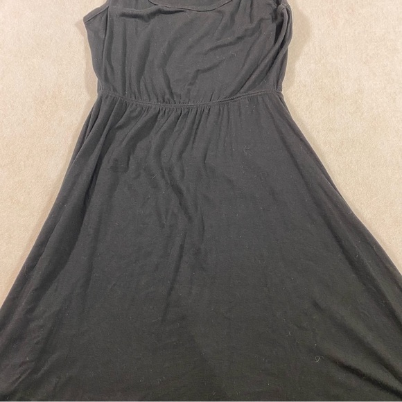 High low Black Dress Big peep hole on Back Sleeveless Jersey Fabric Medi… - Picture 8 of 10